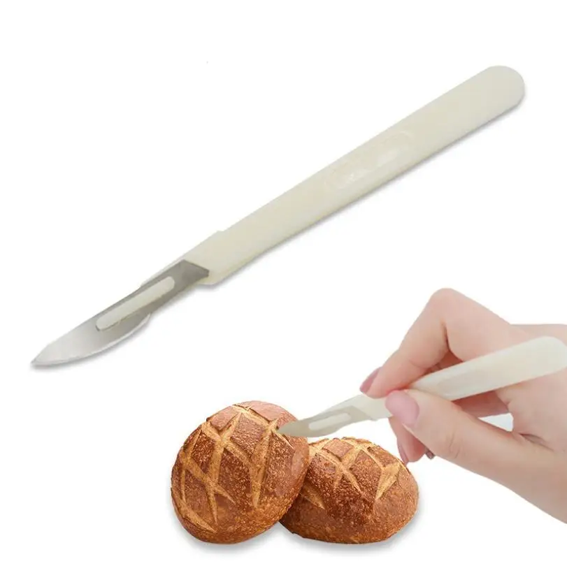 

Wholesale High Quality Kitchen Gadgets Bread Lame Cutter Bread Baking Accessories Plastic Lame With Metal Blade, White