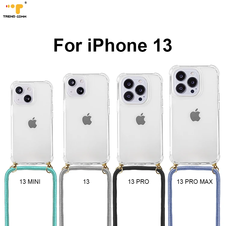 

Amazon Crossbody Hand Mobile Phone String Strap Cord Chain Lanyard Necklace Case Cover For iPhone 13 12 11 pro max, Various color, customized option