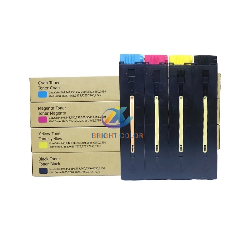 Factory Wholesale DC240 6550 for Xerox DocuColor 240 242 250 252 260 5540 WorkCentre7655 7665 7675 7755 Color Toner Cartridge