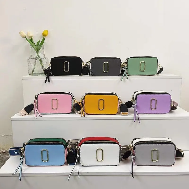 

Fashion Camera Shoulder Bag Mini Color Contrast Square Purses Trendy Crossbody Bag For Women