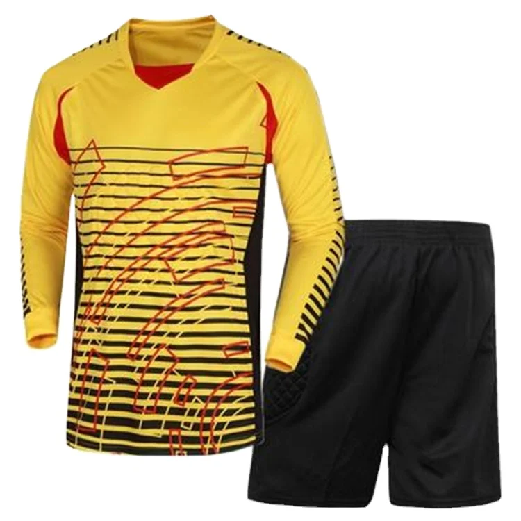 

New Long sleeve Football shirt Training team game goalkeeper Soccer Sets Sportswear goalkeeper uniforms, Custom color