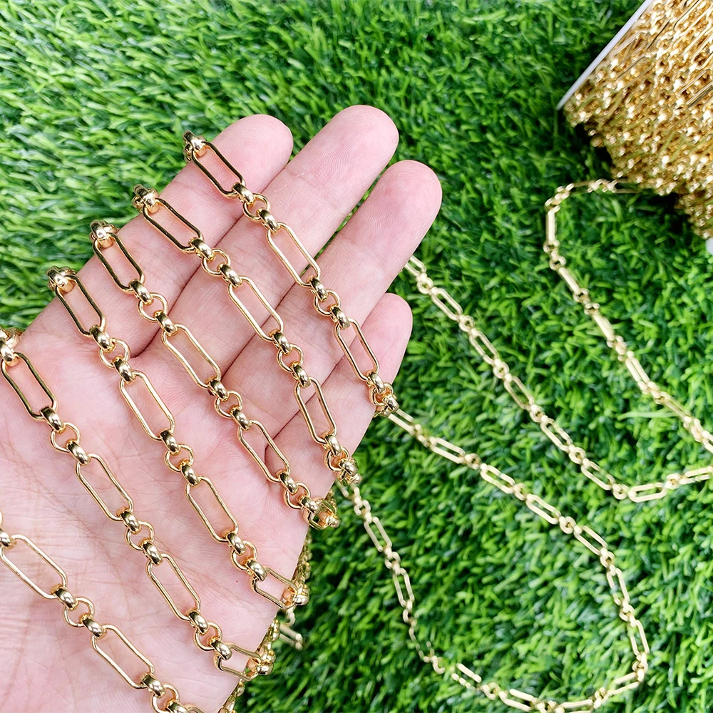 

DIY Jewelry Gift Making Copper Gold Plated Fine Chain Link Chains For Necklace/Bracelet Making Accessories