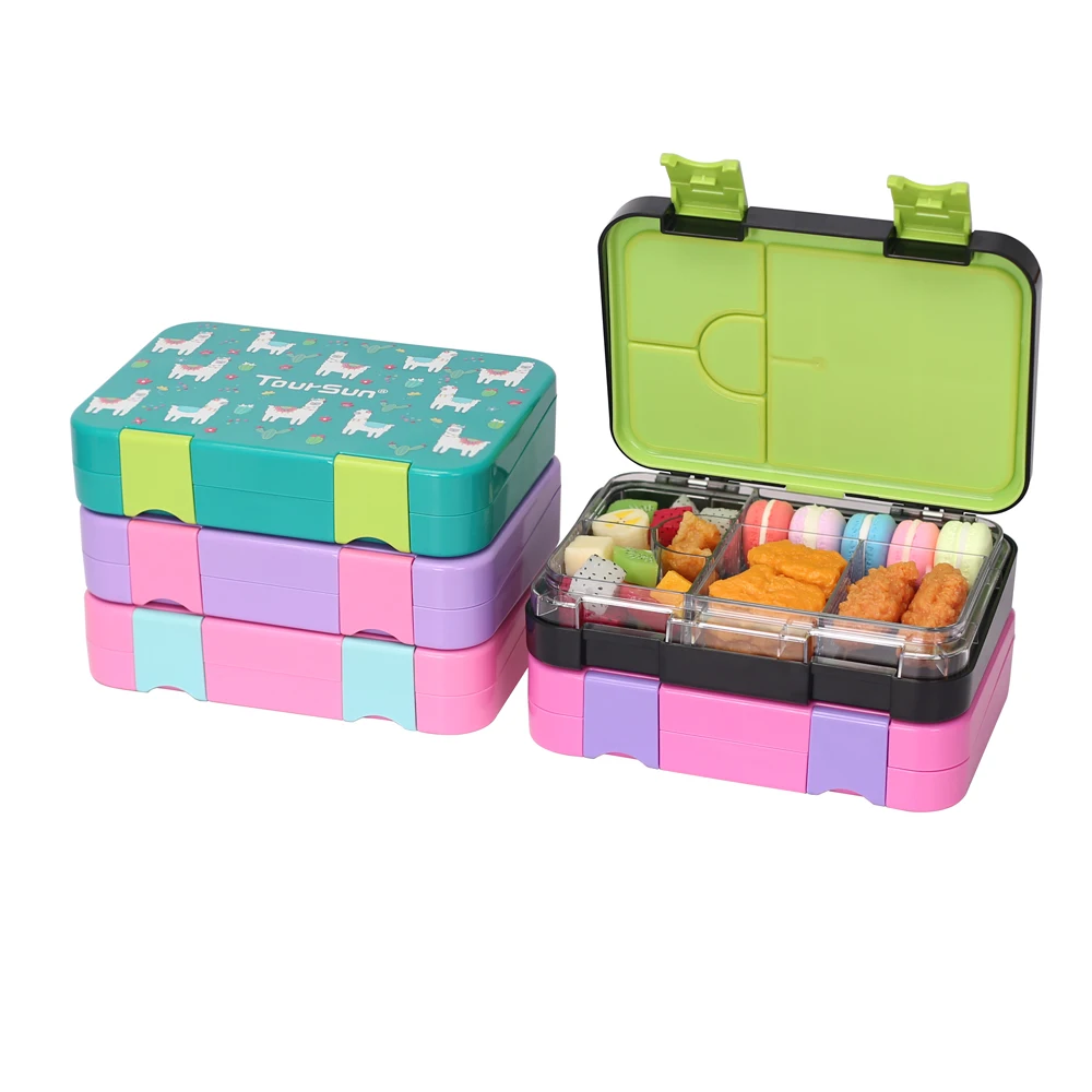 

leakproof lunch box custom logo 6 compartment tritan bento kids lunch box