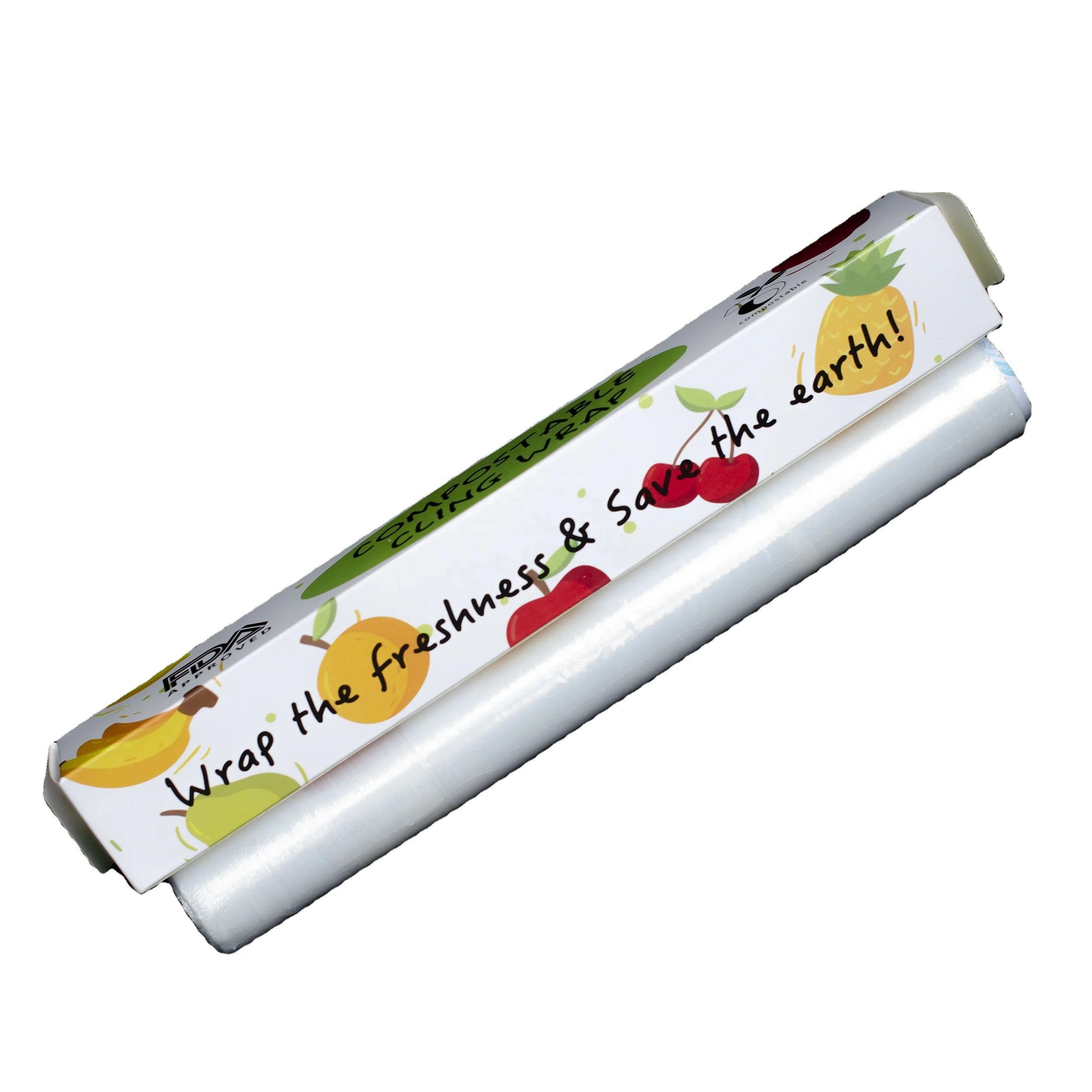 
Eco Friendly PLA PBAT film and biodegradable cellophane for food packaging Plastic Cling Wrap Supplier From China 