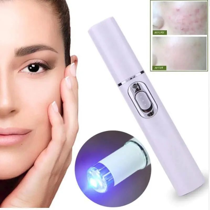 

Facial Massage Blu-ray Portable Blue Light Laser Therapy Anti Acne Treatment Tools Soft Acne Removal Pen