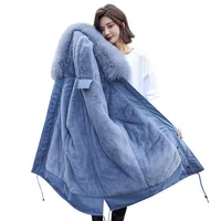 

rich fur hood faux cony hair lining lady parka jacketss women winter