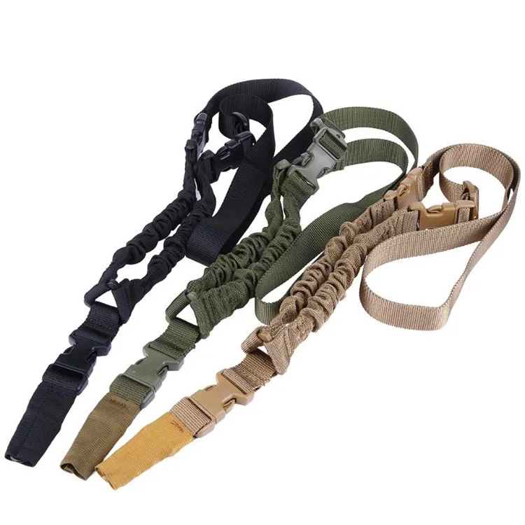 

Tactical Adjustable one Point Gun Sling Military Gun Strap Rifle Sling Outdoor shooting Hunting Accessories, Black/tan/green