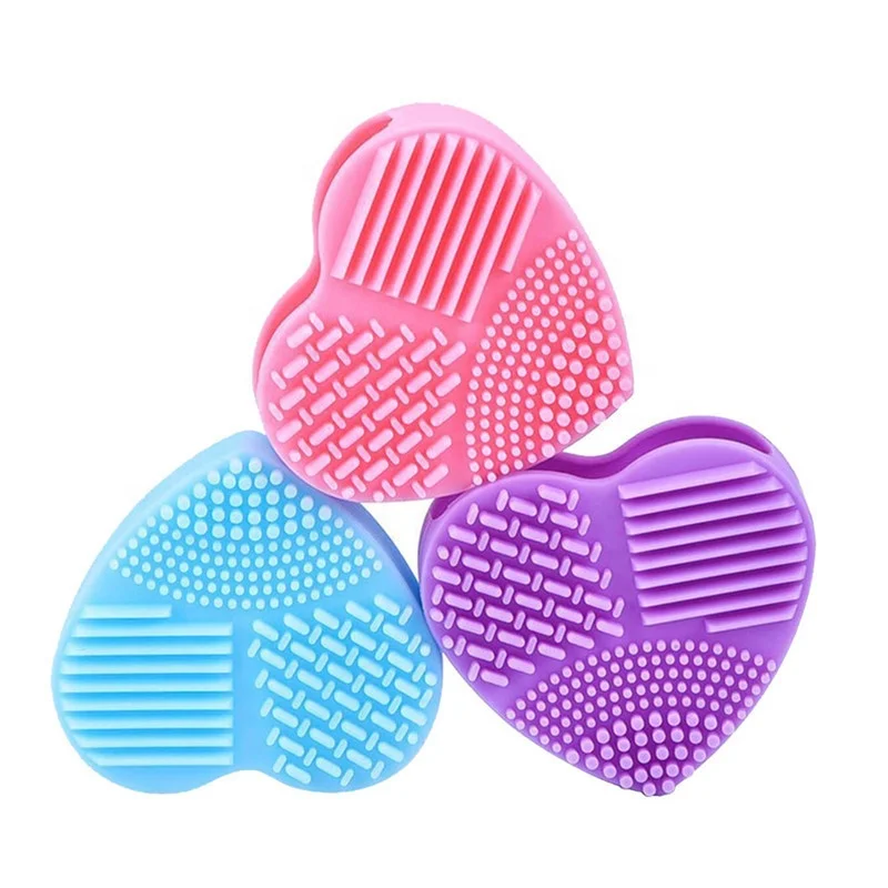 

FY Clean Accessories Silicone Fashion Heart Shape Egg Cleaning Glove Makeup Washing Brush Scrubber Tool Cleaners Cleaning Brush, Color mixing
