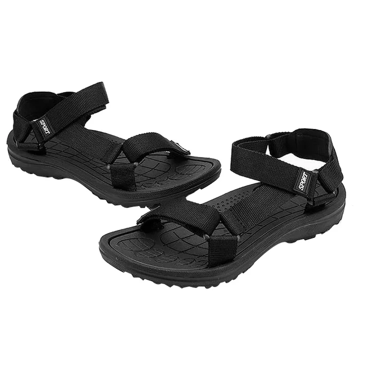 

Summer Hot Day Fashion Hot Sales Black Men Sandals Buckle Strap Sandals