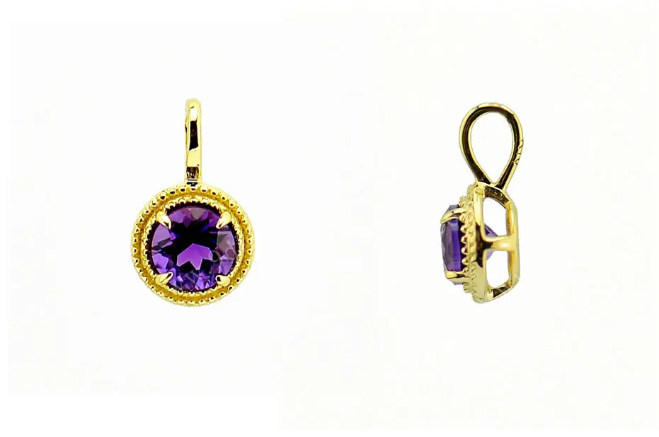 Gold Jewelry Custom Gold Birthstone Gemstone Pendants Charm Necklace