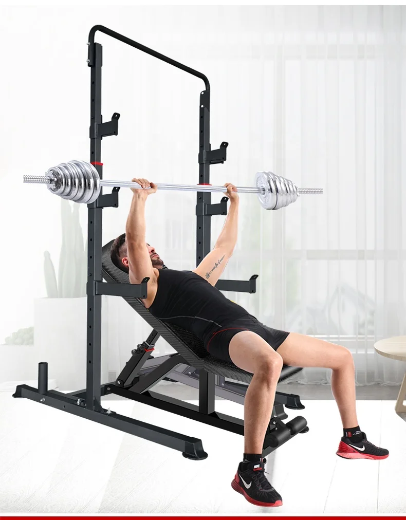 

High Quality Power rack Home Gym Multifunctional Standard Squat rack for sale, Black