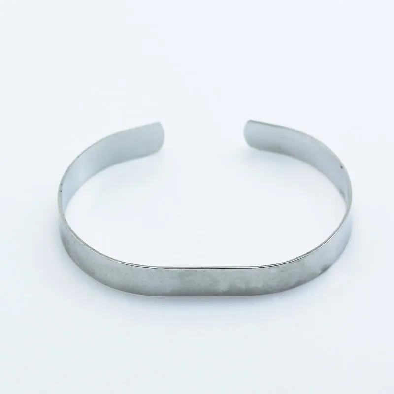 

Shangjie OEM C-shaped open flat smooth bangle copper bracelet feng shui man bracelet, As picture