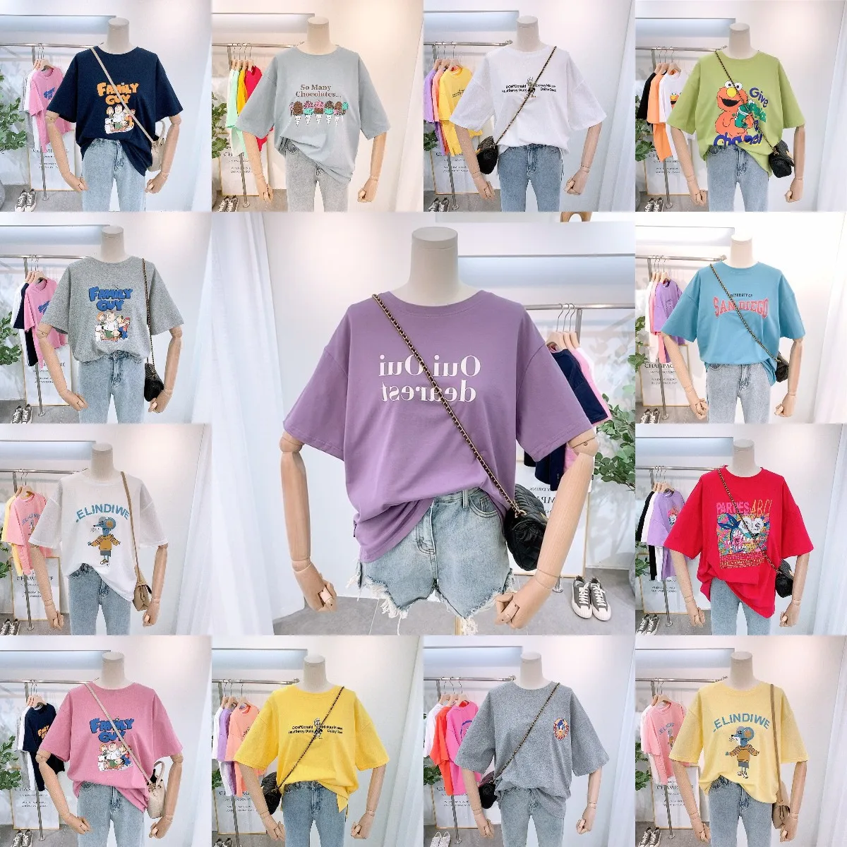 

The new summer women's short-sleeved T-shirt Korean version of the fashion women's short-sleeved printed T-shirt miscellany fore