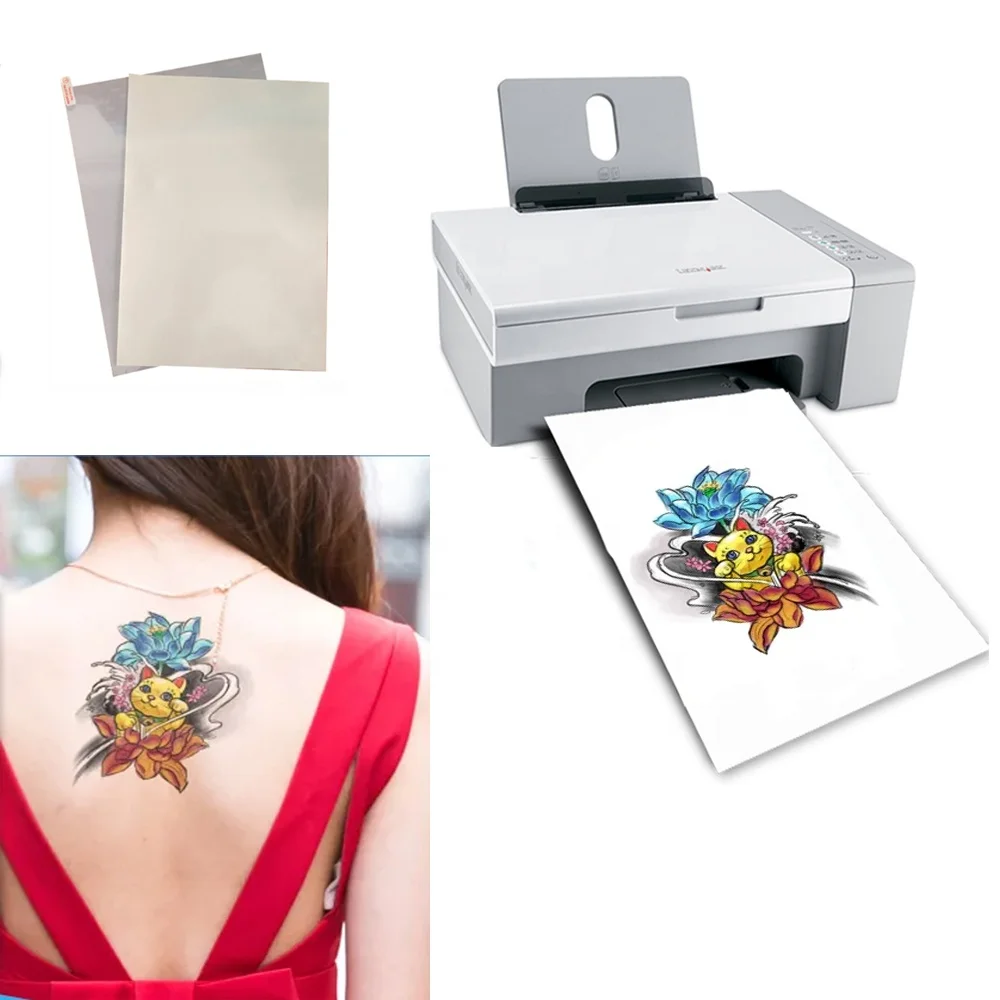 

Printable blank Laser/Inkjet temporary tattoo paper waterproof blank tattoo paper, Clear