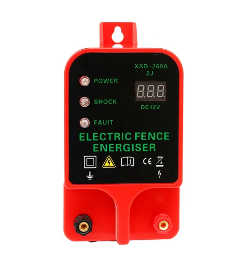 10km Farm Electric Waterproof Poultry Equipment With Alarm Function Portable Power Electric Fence Energizer