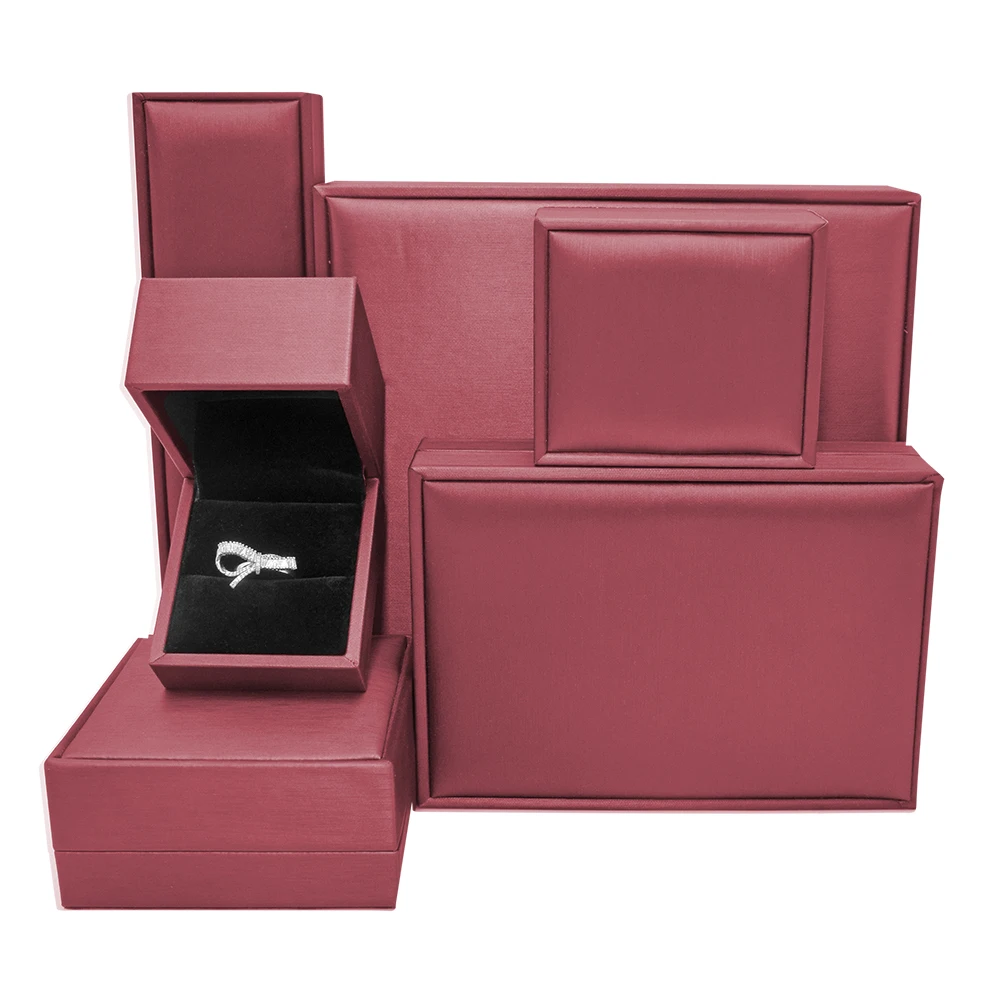 

Dongyue Luxury Organizer Earring Vancleef Alham Leather Portable Jewel Case Jewellery Packaging Gift Boxes, Jujube red