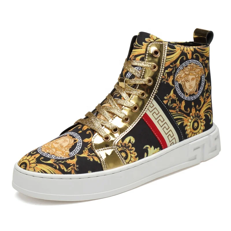 

Head Boots beauty board Medusa high top Martin Daifa leisure station daily cotton shoes men wholesale, Gold