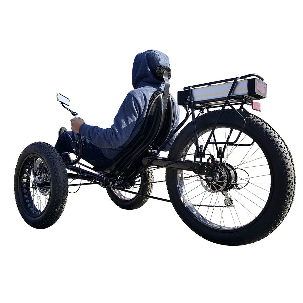 

Aluminum Alloy Frame 3 wheel Fat Tyre Electric Tricycle For Adults