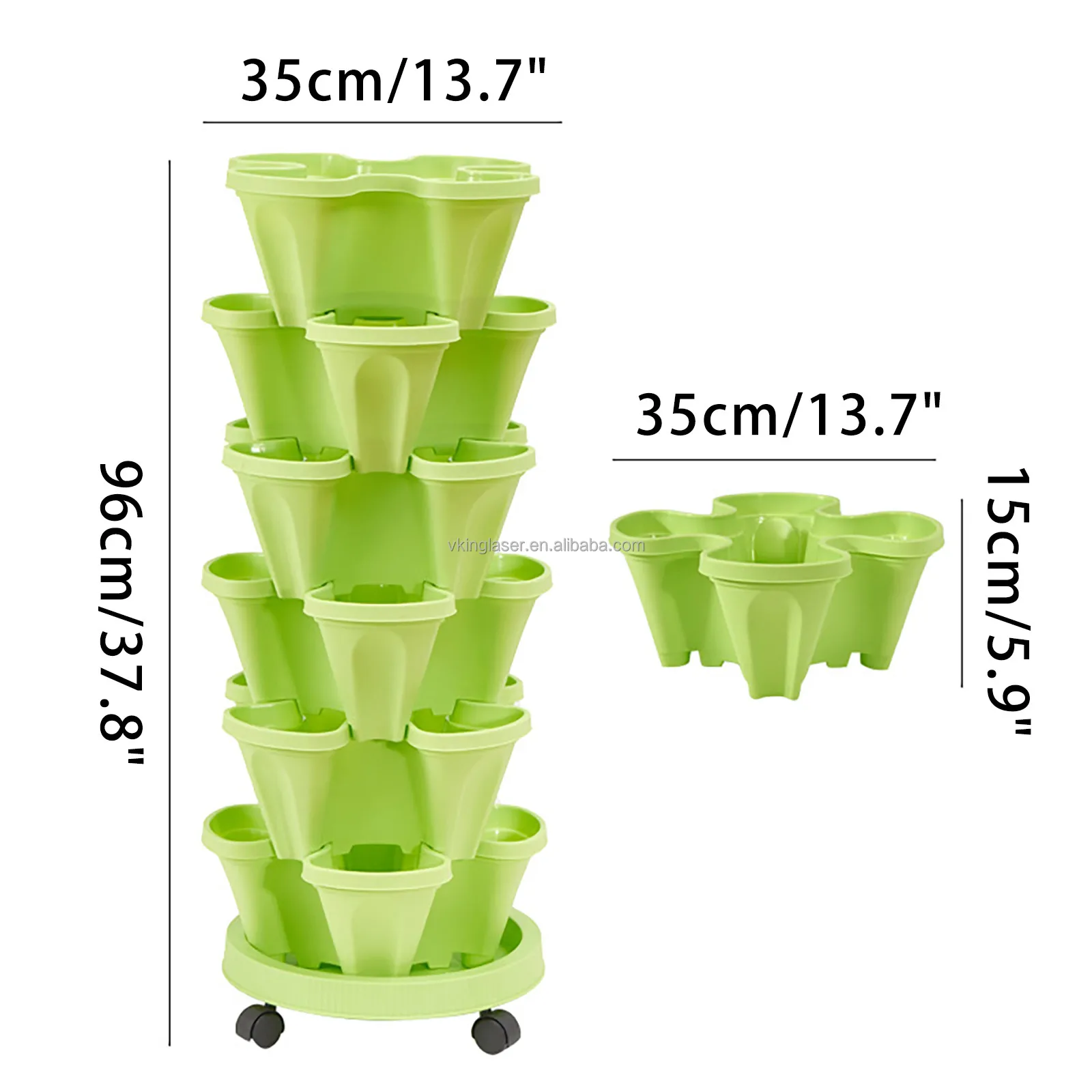 

Dimensional Three-petal Flower Pot Strawberry Basin Multilayer Superimposed Cultivation Pot Vegetable Melon Fruit Planting Pot