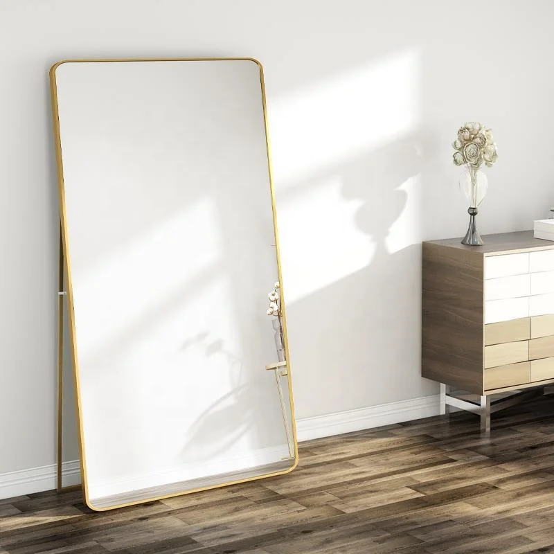 

Wall Decorative Rectangular Selfie Dressing Wall Aluminium Frame Mirror Glass for Bathroom