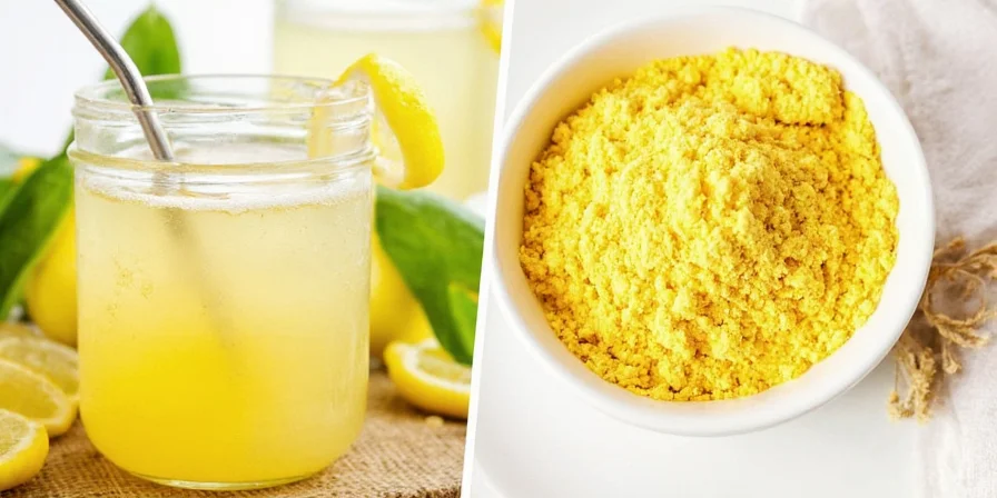 Lemon powder mixed with chamomile tea blend