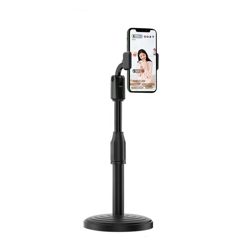 

Wholesale Retracable 360 Degree Rotating Portable stand Desktop holder Live Broadcast Stand Lazy Mobile Phone smartphone Holders, Black