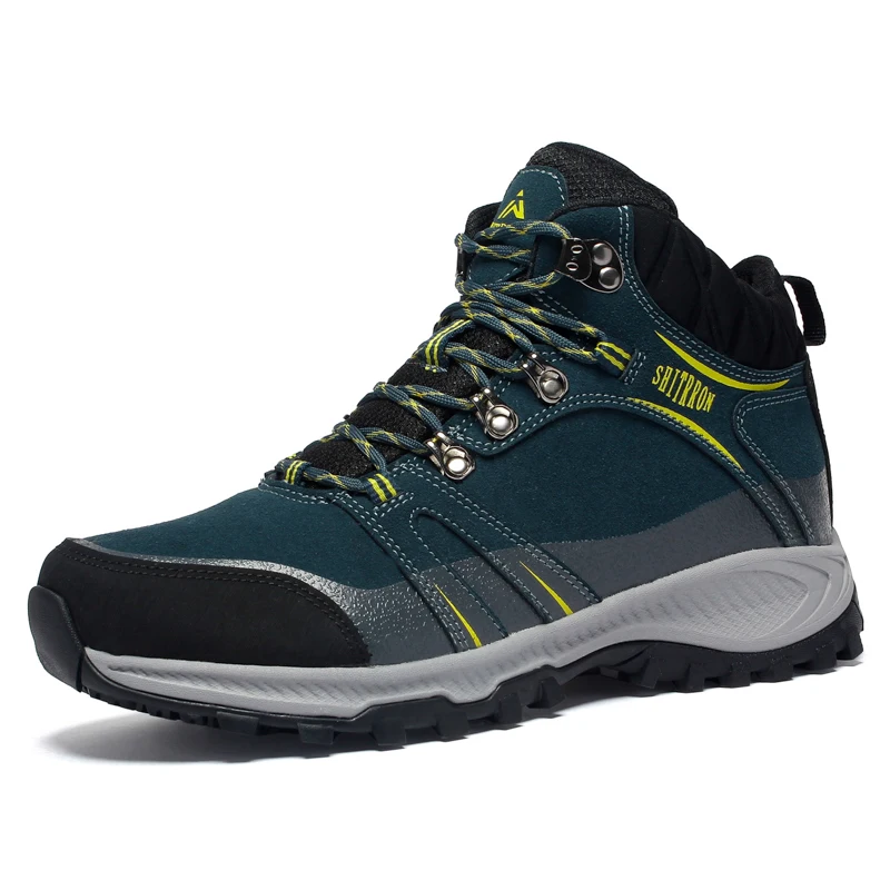 

Unisex Outdoor Hiking Shoes Men Winter Climbing Mountain Boots Anti-Slip Waterproof Trekking Shoes Women, Navy blue / black / gray
