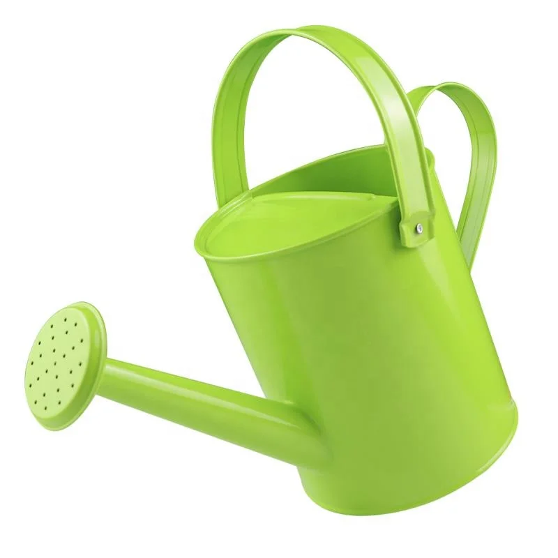 

1.2 Liter Garden Water Cans Galvanized Metal Watering Can with Anti-rust Powder Coating for Indoor and outdoor Planting, Green or customized
