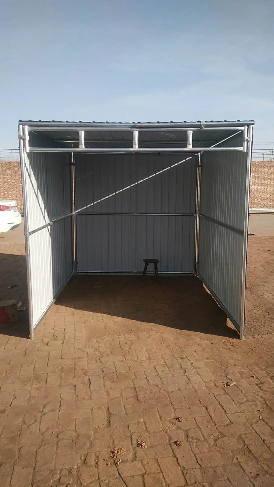 Outdoor R 8' X 24' Horse Shelter With 3 Sided Trussed Buy Outdoor 8