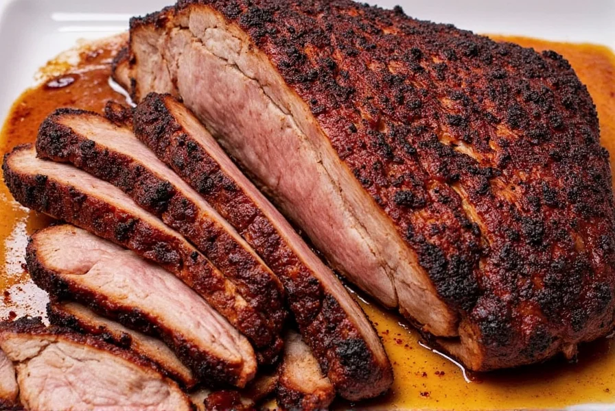 Essential tools laid out neatly beside brisket