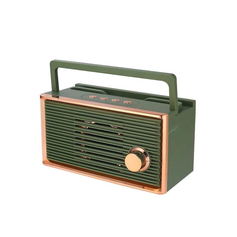 

Portable speaker retro radio design electronic wireless TWS speaker BOX phone holder large volume BT Home theater Blue tooth