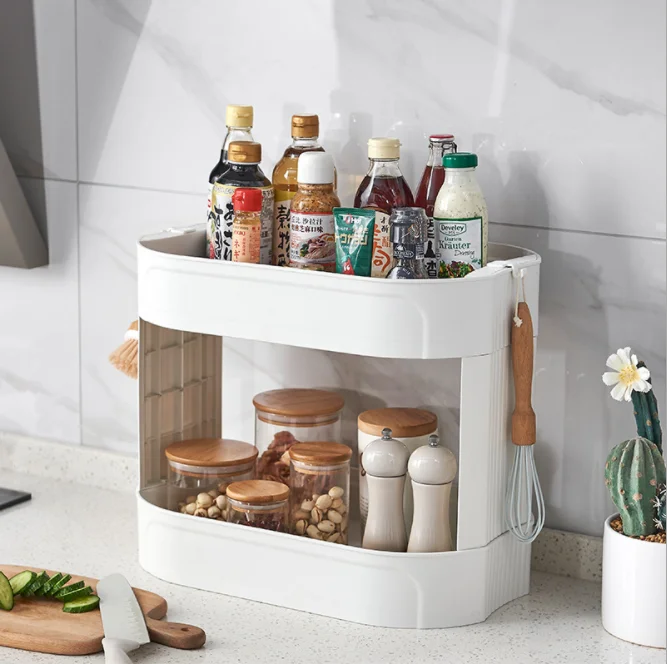 

Hot-selling Standing Kitchen Plastic Storage Rack Household Bathroom Trolley Storage Rack, White