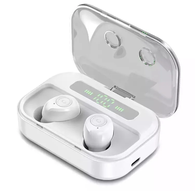 IPX7 Waterproof Wireless Blue tooth 5.0 Touch Screen Earphone with Large Capacity Charging Case LED Display Sport Headphones - ANKUX.COM