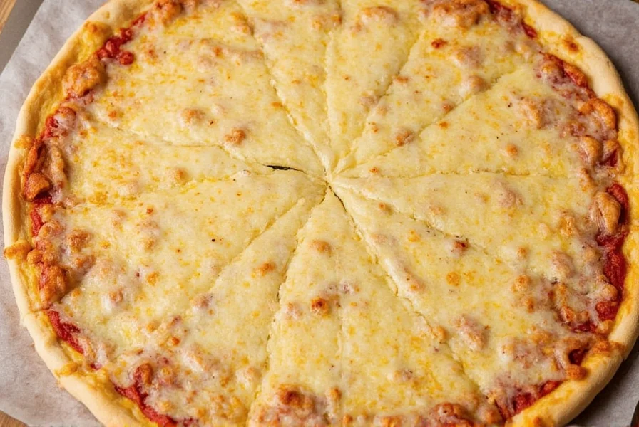 Pizza with golden, crispy crust