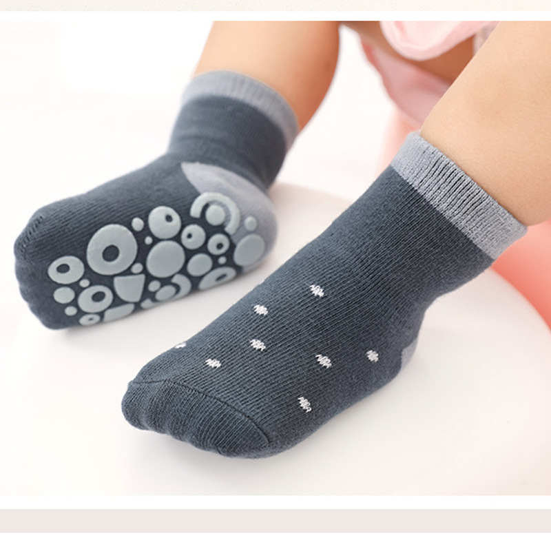 

Spring and Autumn New Children's Floor Socks Dispensing Non-Slip Thick Toddler Baby Socks Combed Cotton Baby Socks, Custom color