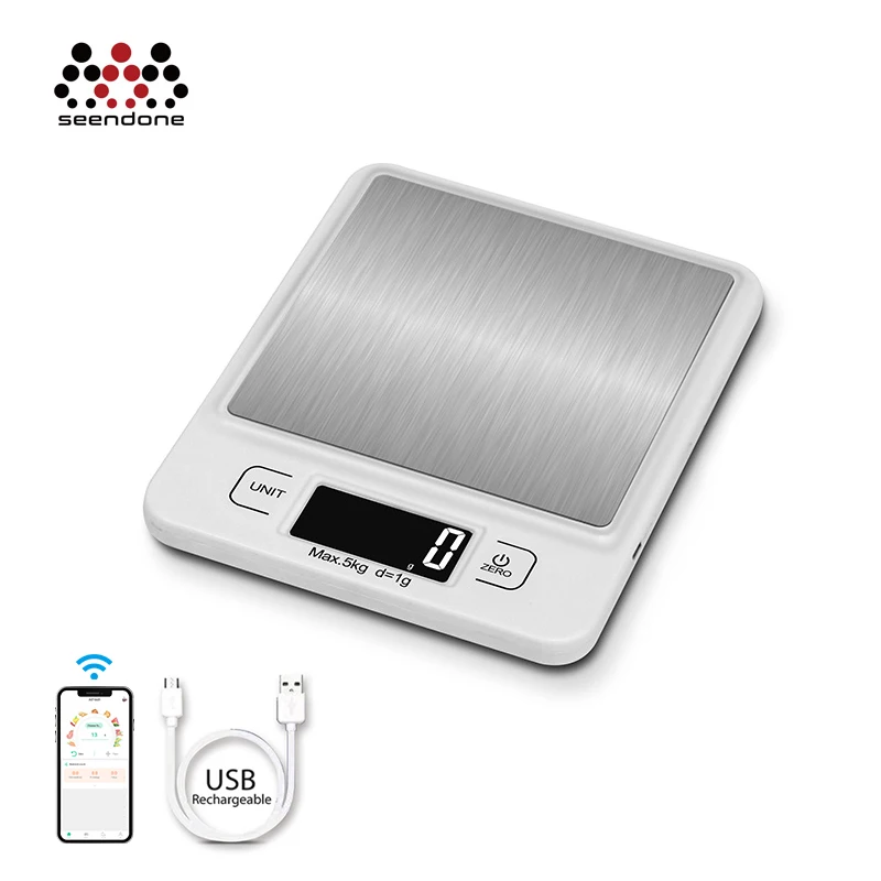 
Rechargeable Smart Digital Bluetooth Nutrition Scale Wholesale Kitchen Digital Food Electronic Scale 