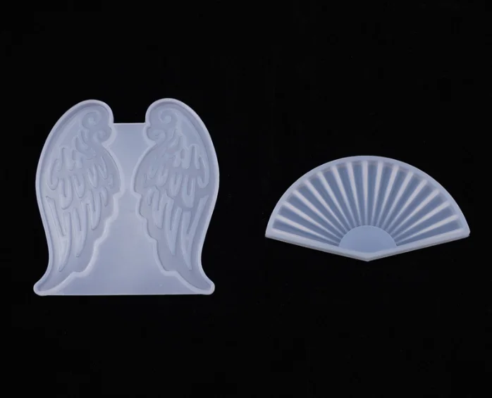 

DIY Crystal Epoxy Wing Folding Fan Decoration Jewelry Silicone Mold, White