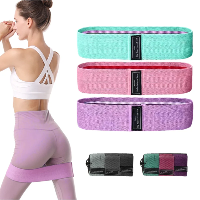 

3 Resistance Bands Hip Bands Loop Exercise Booty Band Hip Circle Glute, Pink, green,purple