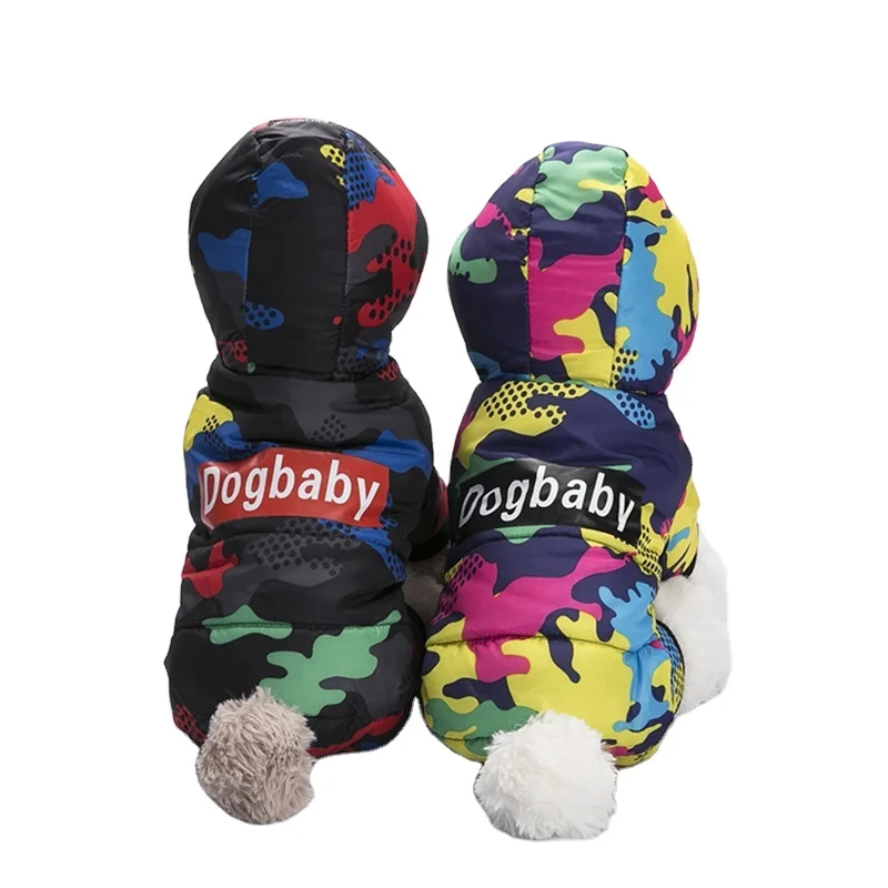 

zss370 Pet Supplies Wholesale Pets Winter Warm Hooded Pet Clothes Dogs Waterproof Windproof Thicken Dog Camouflage Jackets, Picture