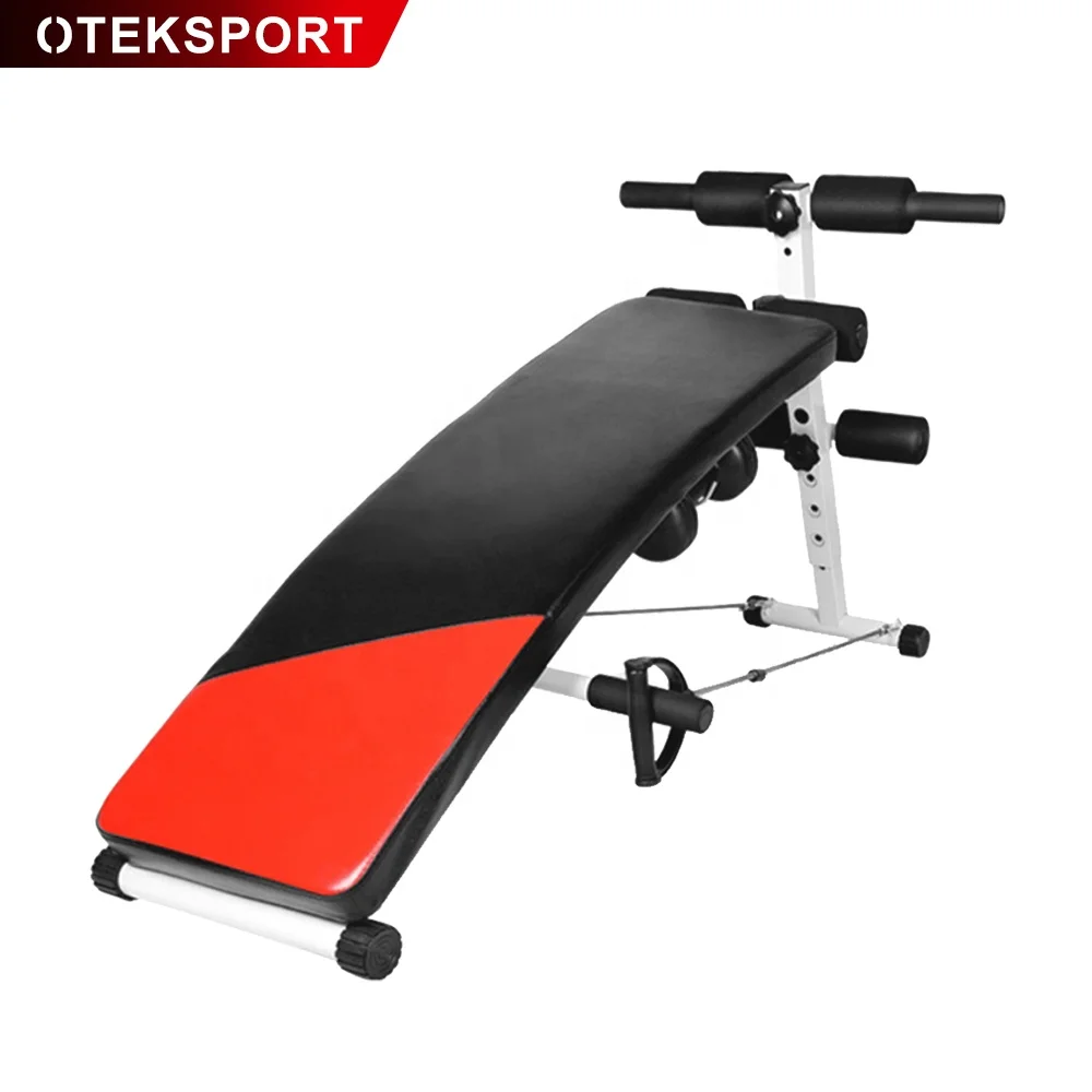 

Adjustable AB Fitness Sit Up Bench Flat Crunch Board For Abdominal exerciser Gym Equipment, Black red