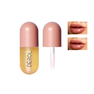 

Honey kiss ginger vitamin e lip gloss wholesale lip plumper long lasting moisturizing lip oil, Yellow