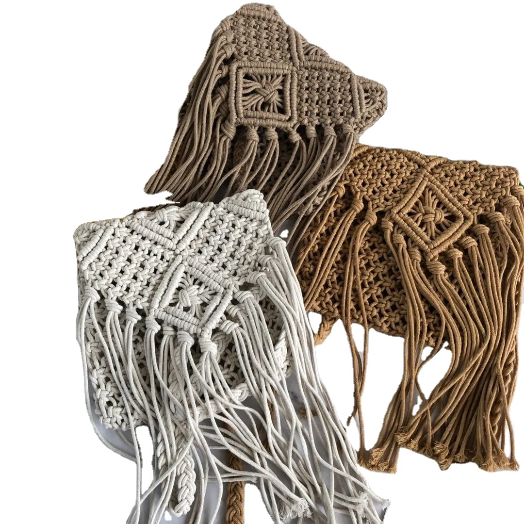 

Wholesale summer beach long messenger bag women fashion tassel shoulder handbag, Customized color