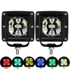 Remote Control 16 Colors Rock Led Light,3 Inch 45w Mini Strobe Led Work Light For Car