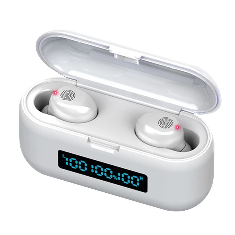 

Faman F9 Wireless Headphones Led Display Waterproof Earphones Tws Wireless