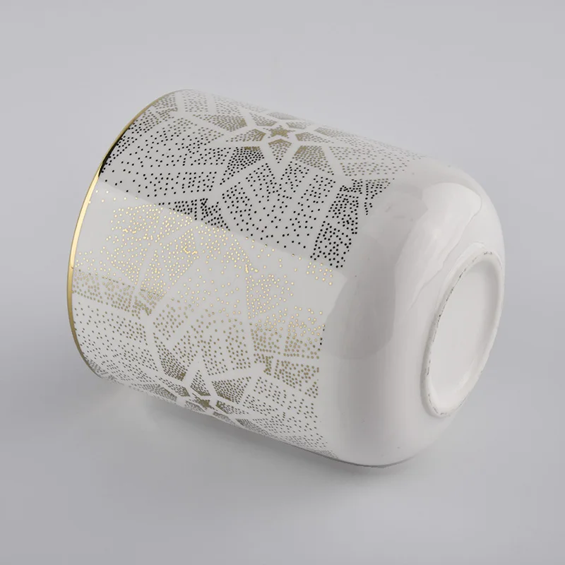 Custom Pattern Ceramic Candle Vessels Wholesale