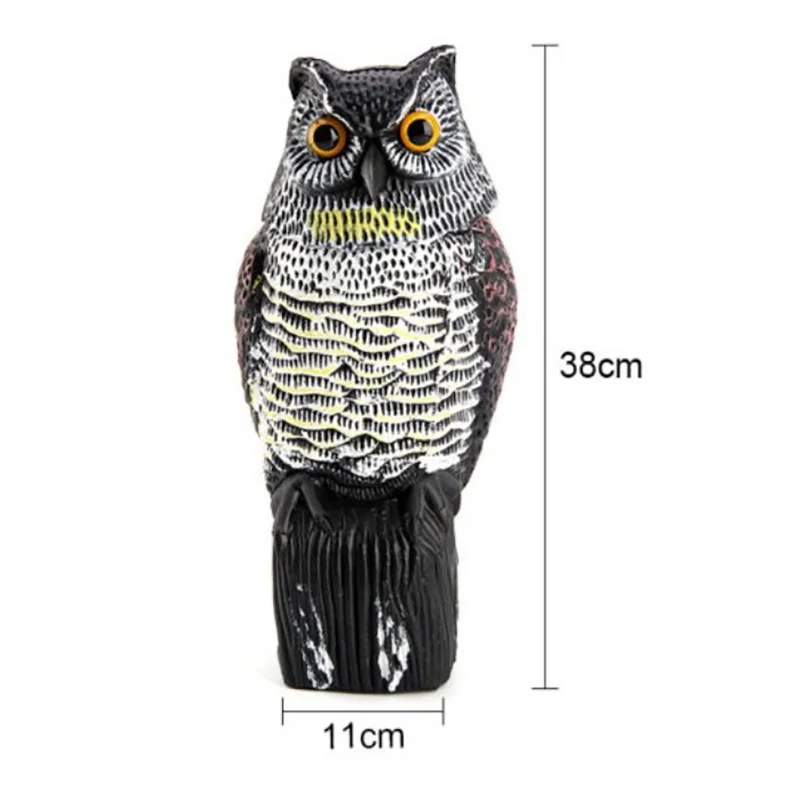 

Outdoor Garden Yard Rotating Head Scarecrow Owl Bird Hunting Decoy Imitation owl shaking head ornaments, As shown in the picture