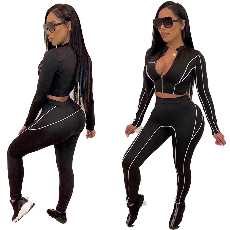 

New arrival 2020 hot sale high quality sexy jogging set fashion bodycon pant sets fall women 2 piece sets