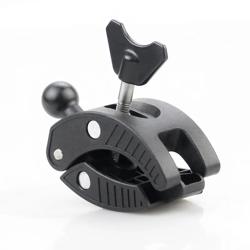 

Secure Golf Cart Clamp Nylon Claw Mount Base Clamp Post with 17mm Ball Joint for Bike Motorcycle Treadmill Mobile Phone Holders