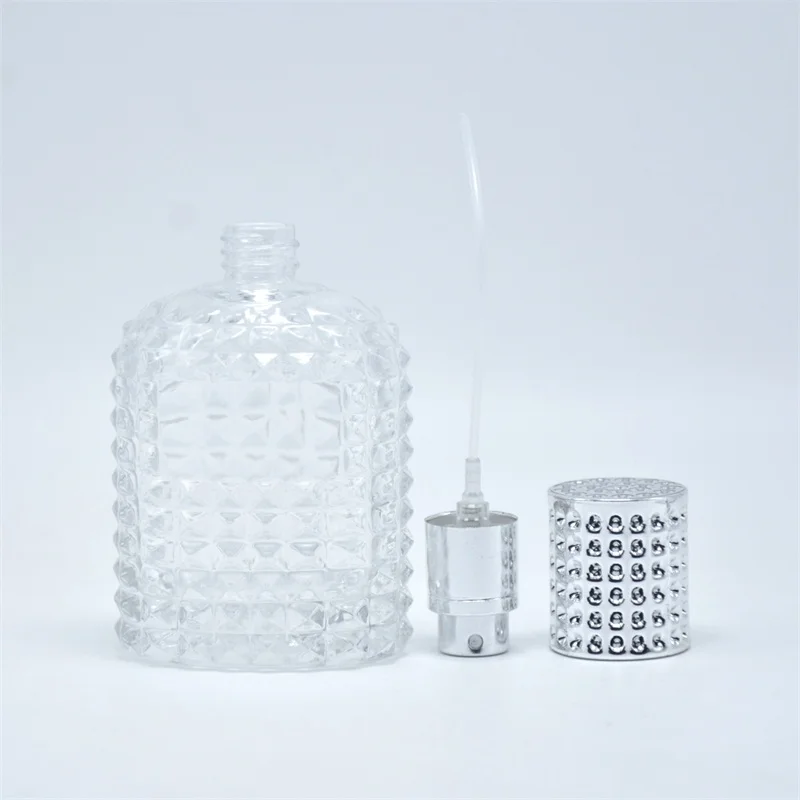 

New design 30ml 50ml silver spray glass bottle