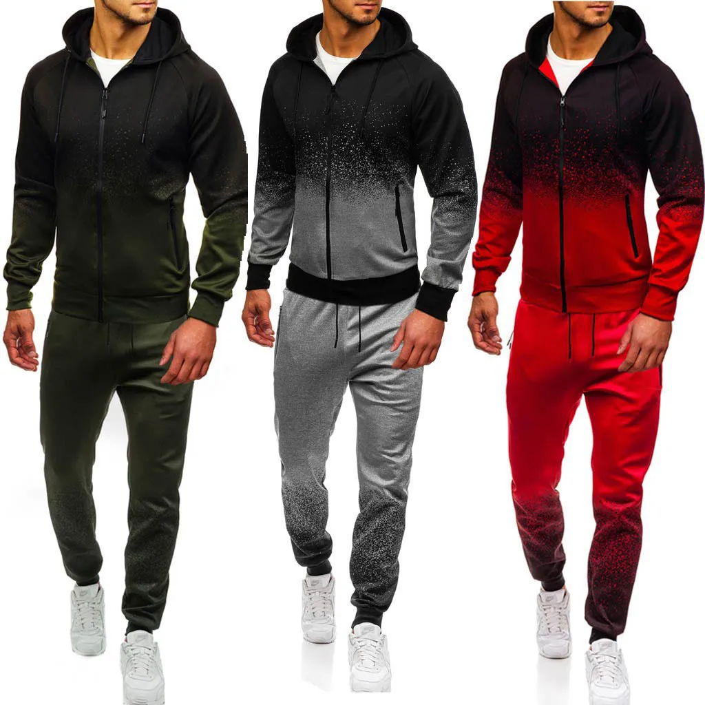 

training & jogging wear casual sports track suits fashionable gradient stripes unisex jogger sets track suits